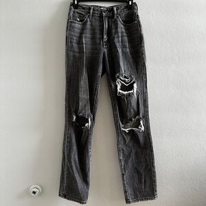 Pacsun High Waist Ripped Black Mom Jean